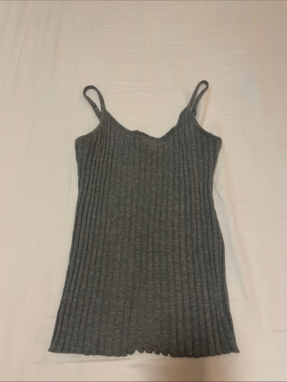 LOFT Gray Ribbed Button-Front Cardigan and Tank Set - Picture 4 of 6
